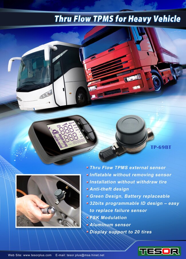 External Tire Pressure Monitor System TPMS for Truck and Bus